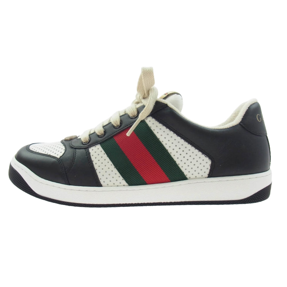 GUCCI グッチ GG SCREENER スクリーナー ローカット スニーカー ブラック系 ホワイト系 7.5【新古品】【未使用】【中古】