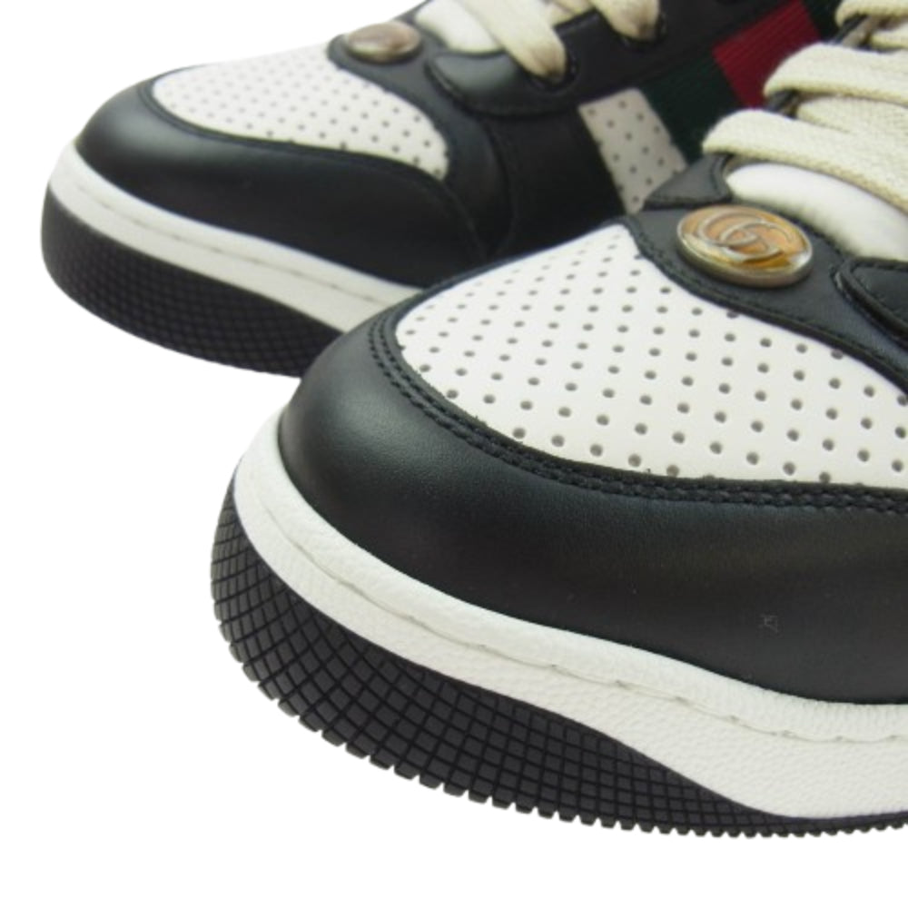 GUCCI グッチ GG SCREENER スクリーナー ローカット スニーカー ブラック系 ホワイト系 7.5【新古品】【未使用】【中古】