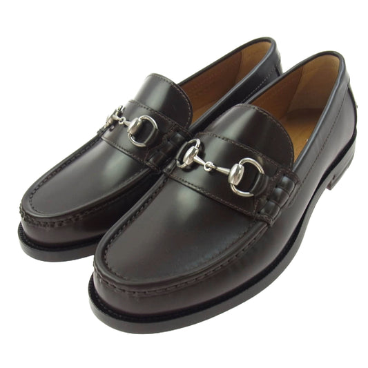 GUCCI グッチ 776660 ホースビット レザー ローファー ダークブラウン系 6.5【新古品】【未使用】【中古】