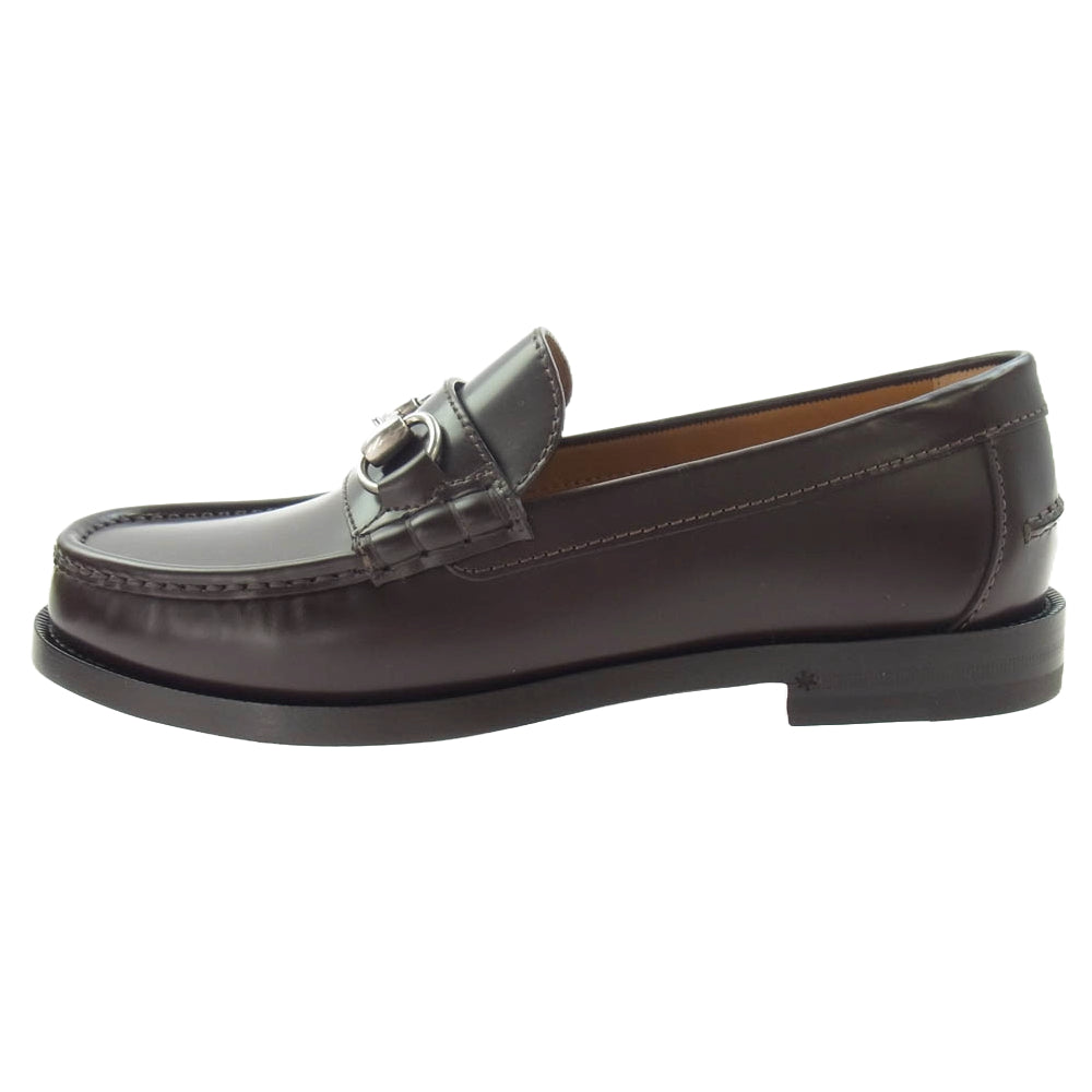 GUCCI グッチ 776660 ホースビット レザー ローファー ダークブラウン系 6.5【新古品】【未使用】【中古】