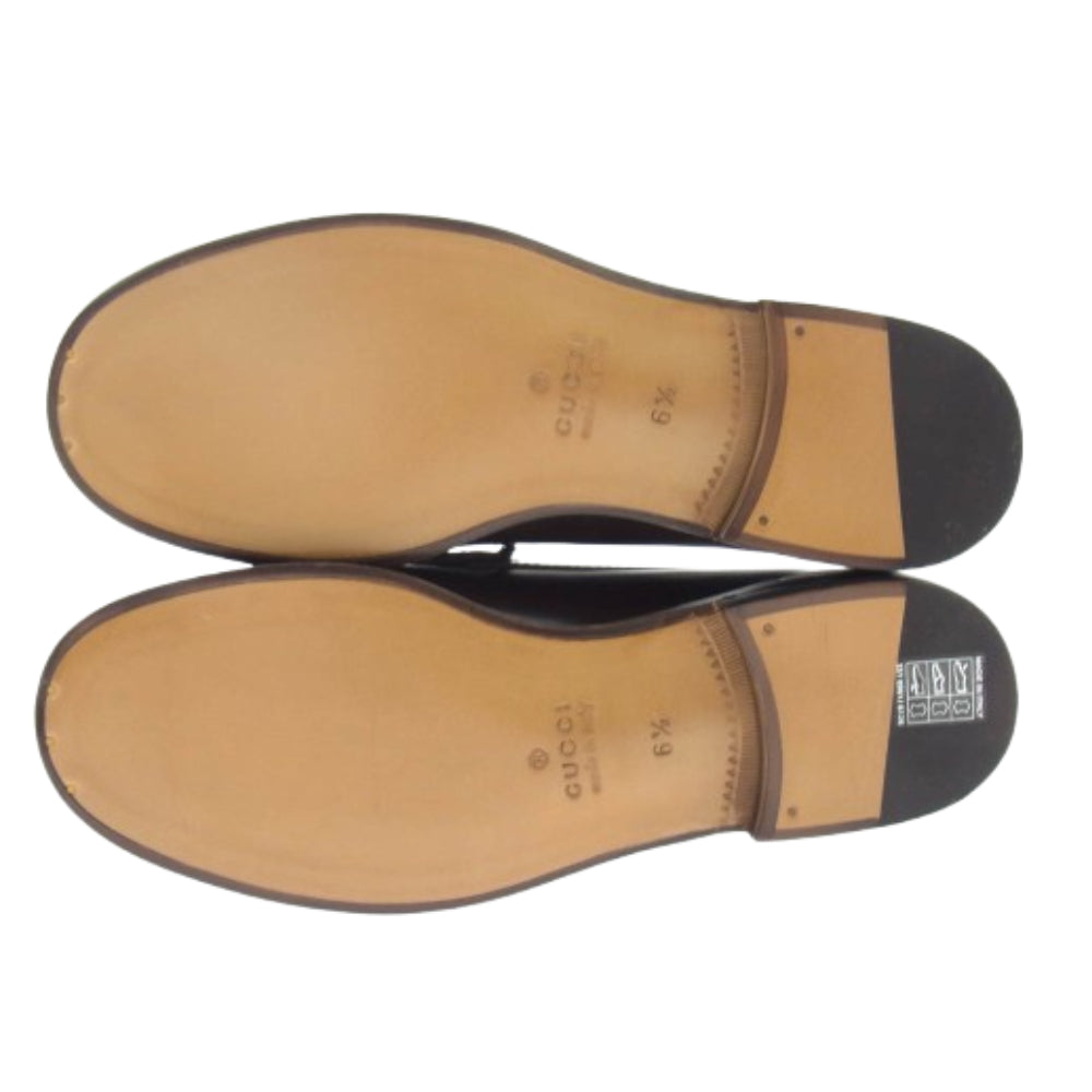 GUCCI グッチ 776660 ホースビット レザー ローファー ダークブラウン系 6.5【新古品】【未使用】【中古】