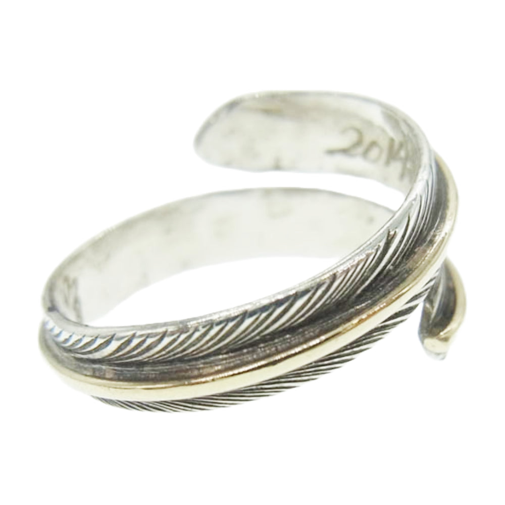 BIGHAND ビッグハンド 燻加工 金線 フェザー ピンキーリング シルバー