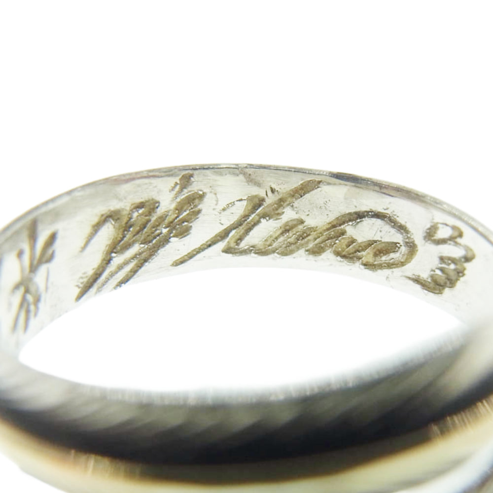 BIGHAND ビッグハンド 燻加工 金線 フェザー ピンキーリング シルバー