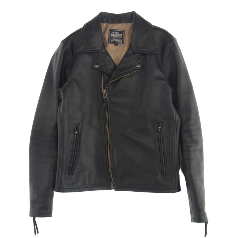 KADOYA カドヤ TWR-2 ダブルライダース レザー ジャケット ブラック系 L【中古】