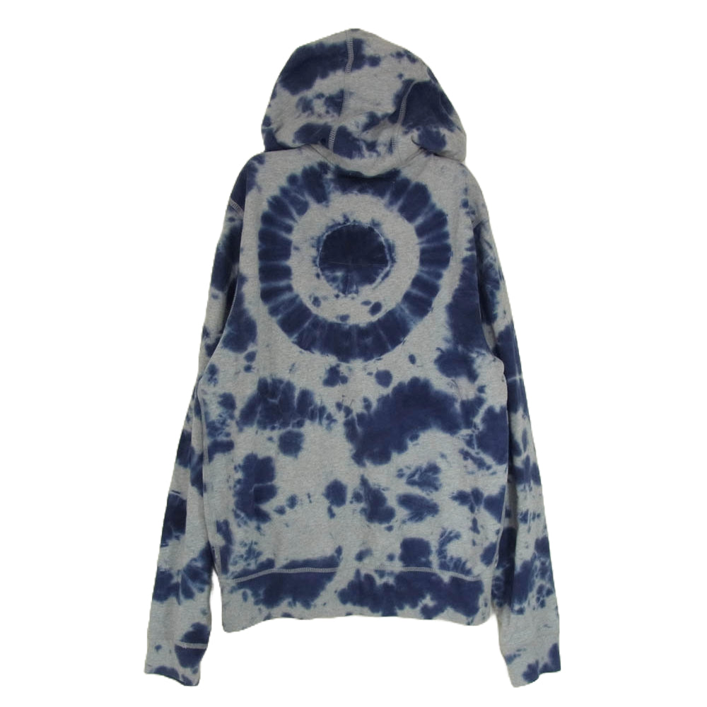 TOMMY HILFIGER トミーヒルフィガー フルジップ タイダイ パーカー ネイビー系 S【中古】