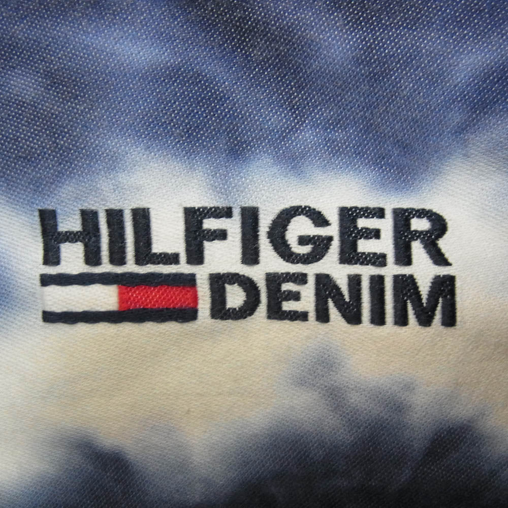 TOMMY HILFIGER トミーヒルフィガー フルジップ タイダイ パーカー ネイビー系 S【中古】
