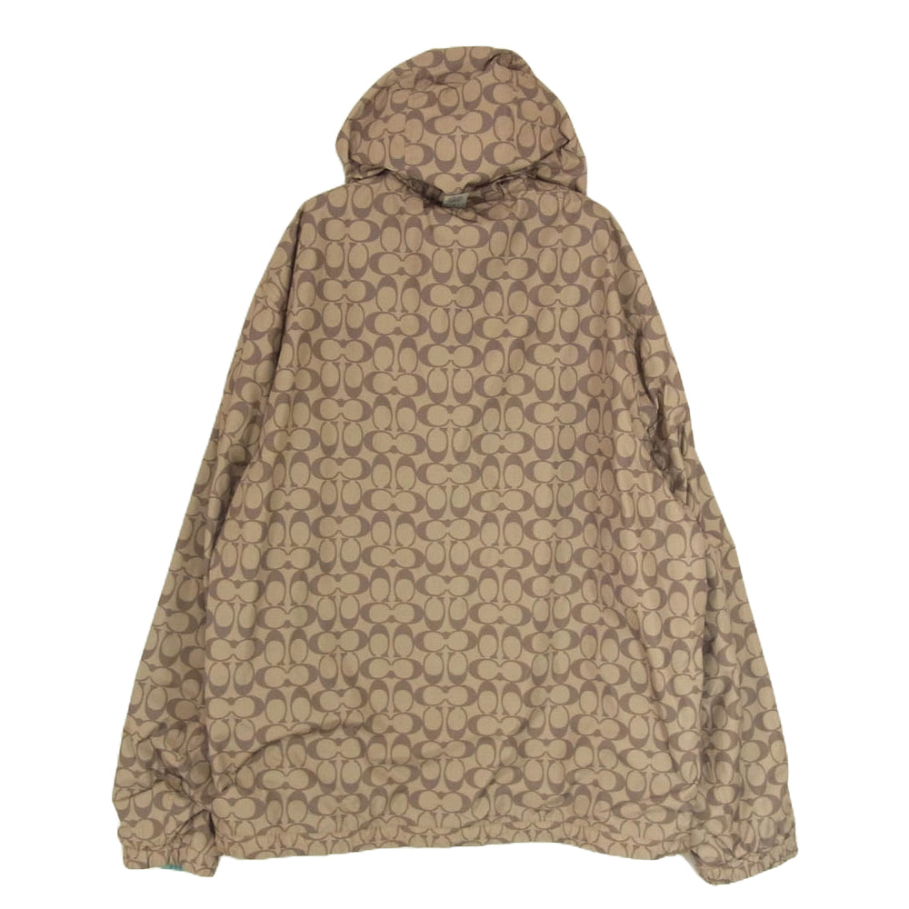 COACH コーチ CF797 リバーシブル フル ジップ ウインドブレーカー ジャケット グリーン系 XL【極上美品】【中古】 COACH コーチ CF797 リバーシブル フル ジップ ウインドブレーカー