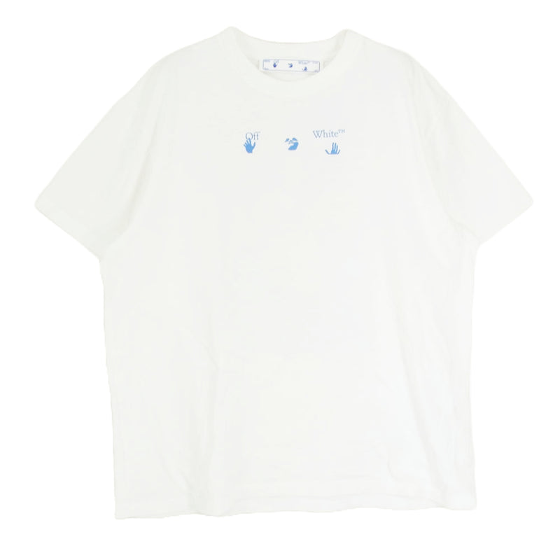 OFF-WHITE オフホワイト OMAA038S21JER013 Liquid Mirko Over Tee バック プリント フォト オーバー Tシャツ ホワイト系 XXS【中古】