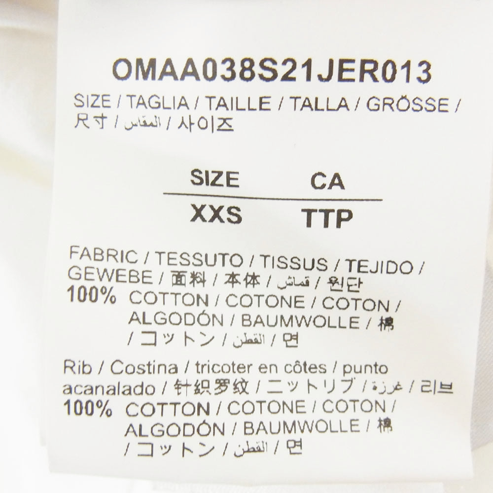 OFF-WHITE オフホワイト OMAA038S21JER013 Liquid Mirko Over Tee バック プリント フォト オーバー Tシャツ ホワイト系 XXS【中古】