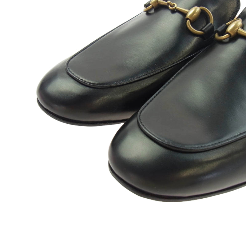 GUCCI グッチ 426219 ホースビット レザー スリッパ サンダル ブラック