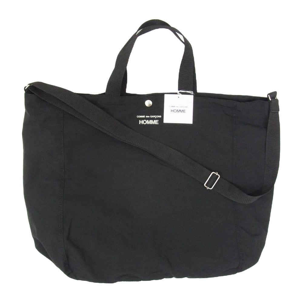 COMME des GARCONS HOMME コムデギャルソンオム 25SS HO-K 292 Tote Bag 2WAY 綿ナイロン グログランバッグ ショルダーバッグ トートバッグ ブラック系【新古品】【未使用】【中古】