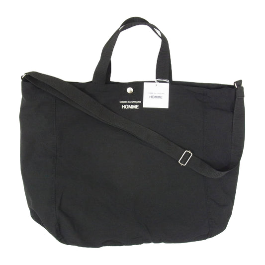 COMME des GARCONS HOMME コムデギャルソンオム 25SS HO-K 292 Tote Bag 2WAY 綿ナイロン グログランバッグ ショルダーバッグ トートバッグ ブラック系【新古品】【未使用】【中古】