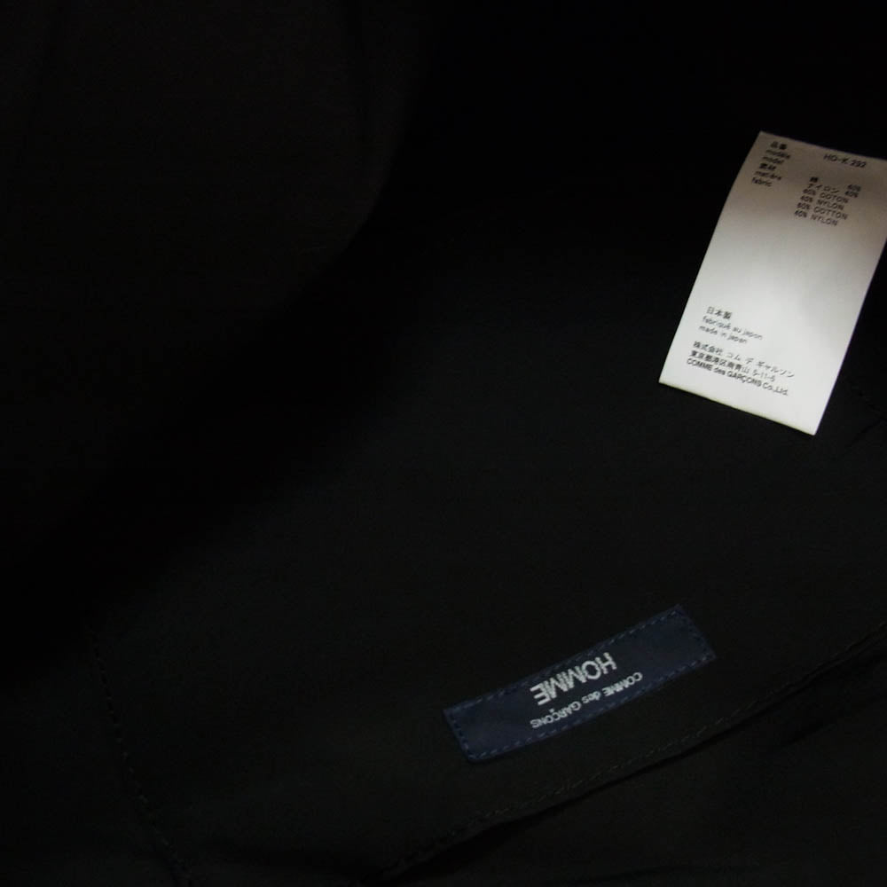 COMME des GARCONS HOMME コムデギャルソンオム 25SS HO-K 292 Tote Bag 2WAY 綿ナイロン グログランバッグ ショルダーバッグ トートバッグ ブラック系【新古品】【未使用】【中古】