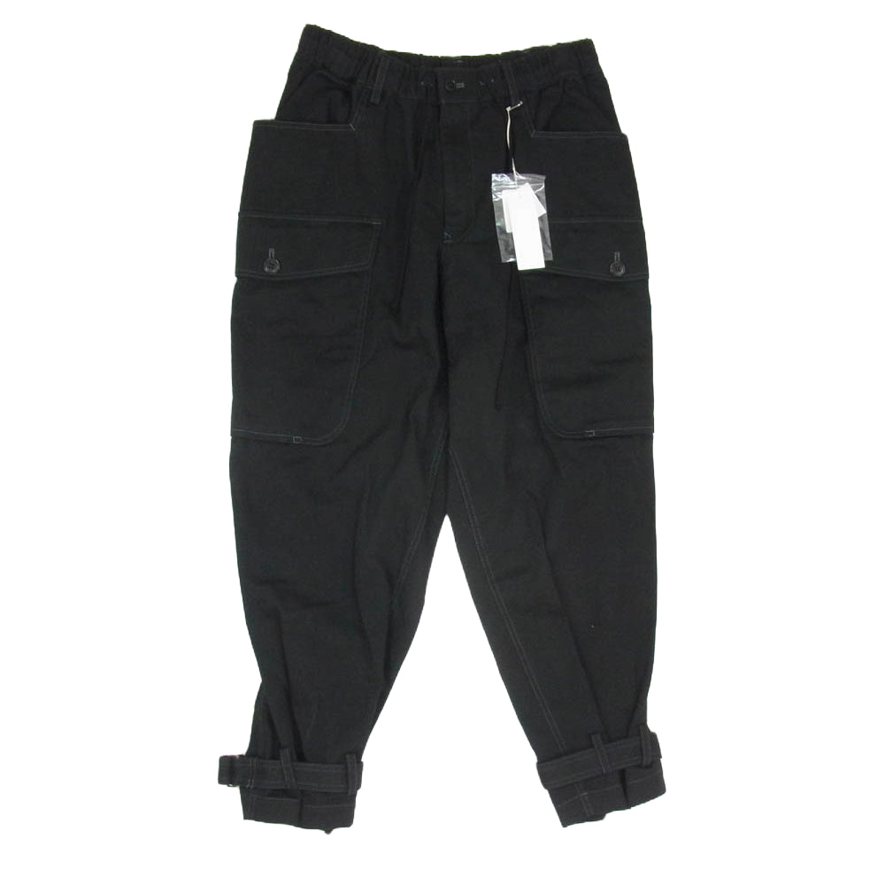 Yohji Yamamoto ヨウジヤマモト S'YTE サイト UY-P15-003 COTTON DRILL CARGO PANTS WITH BELTED HEMS コットン カーゴパンツ ブラック系 3【新古品】【未使用】【中古】