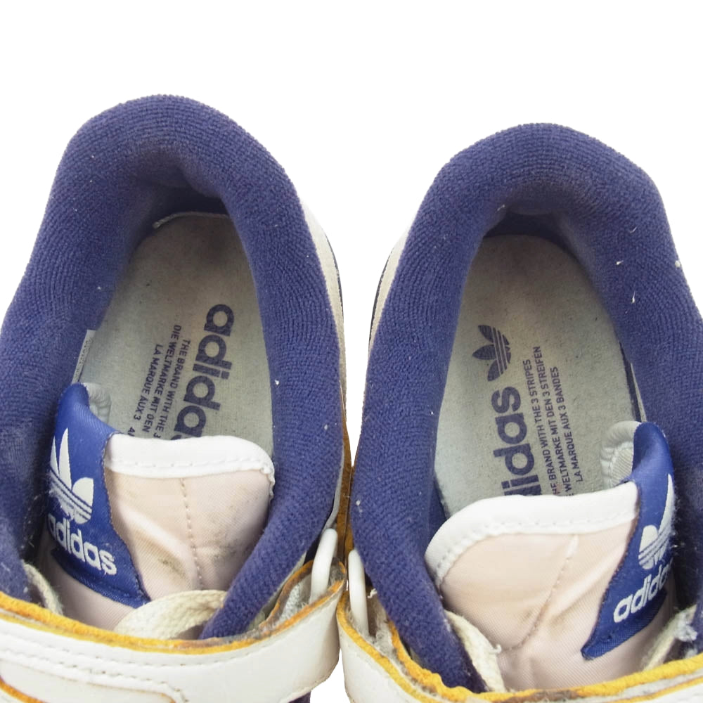 adidas アディダス GW2009 FORUM 84 LOW OFF WHITE COLLEGE PURPLE CREAM WHITE フォーラム84 ローカット スニーカー ホワイト系 パープル系 26cm【中古】