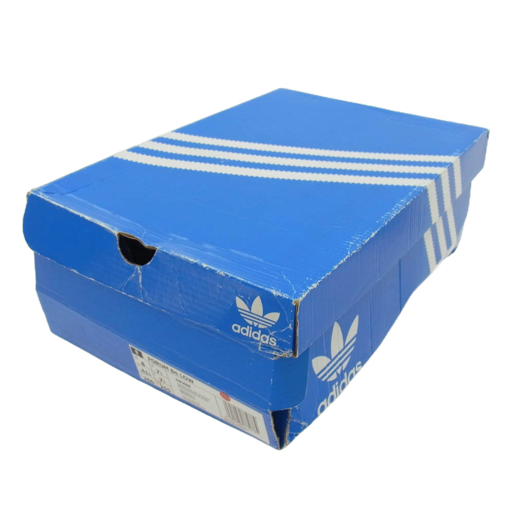 adidas アディダス GW2009 FORUM 84 LOW OFF WHITE COLLEGE PURPLE CREAM WHITE フォーラム84 ローカット スニーカー ホワイト系 パープル系 26cm【中古】