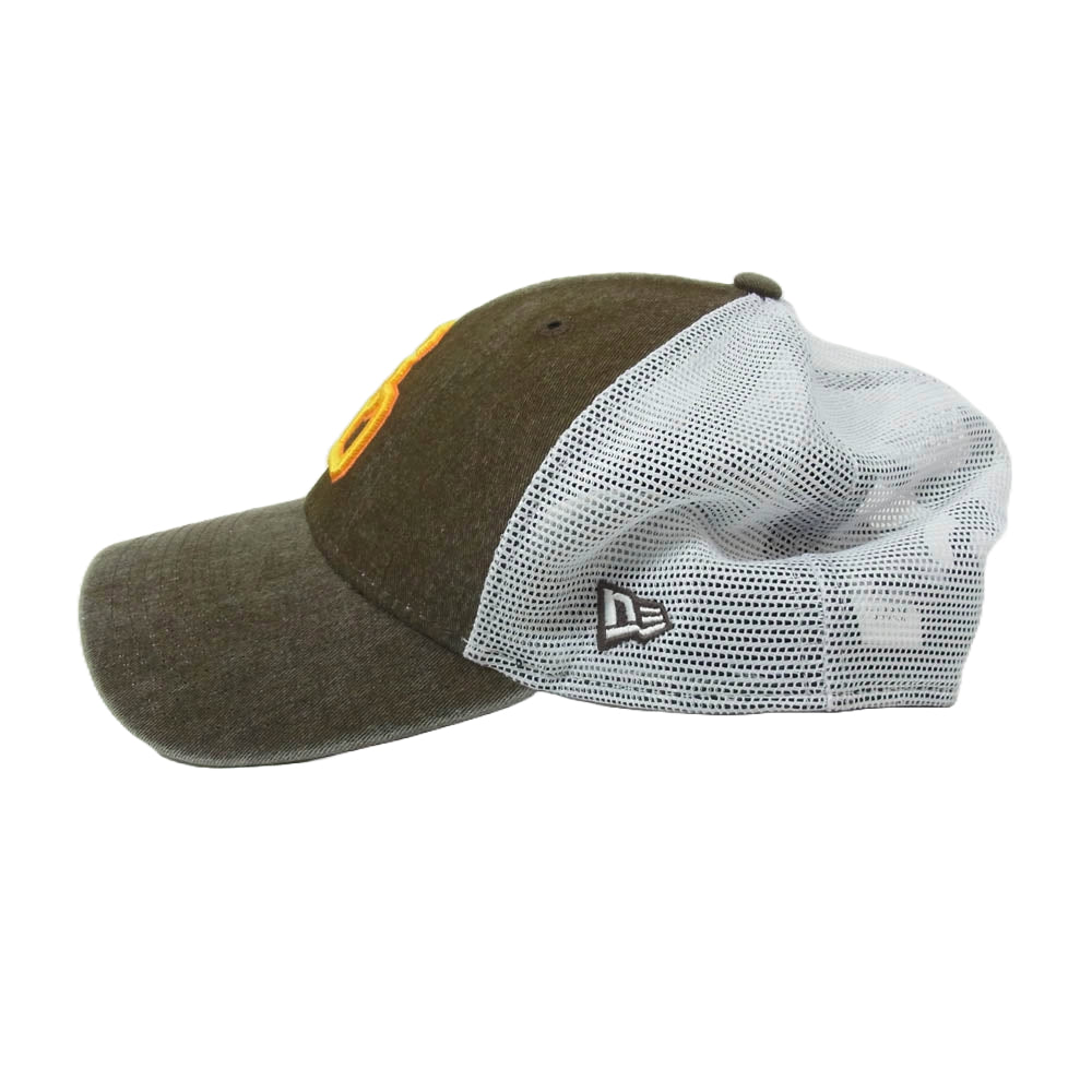 NEW ERA ニューエラ 9FORTY MLB San Diego Padres ユーズド加工 サンディエゴ パドレス ベースボール メッシュ キャップ 帽子 ブラウン系 ONE SIZE【中古】