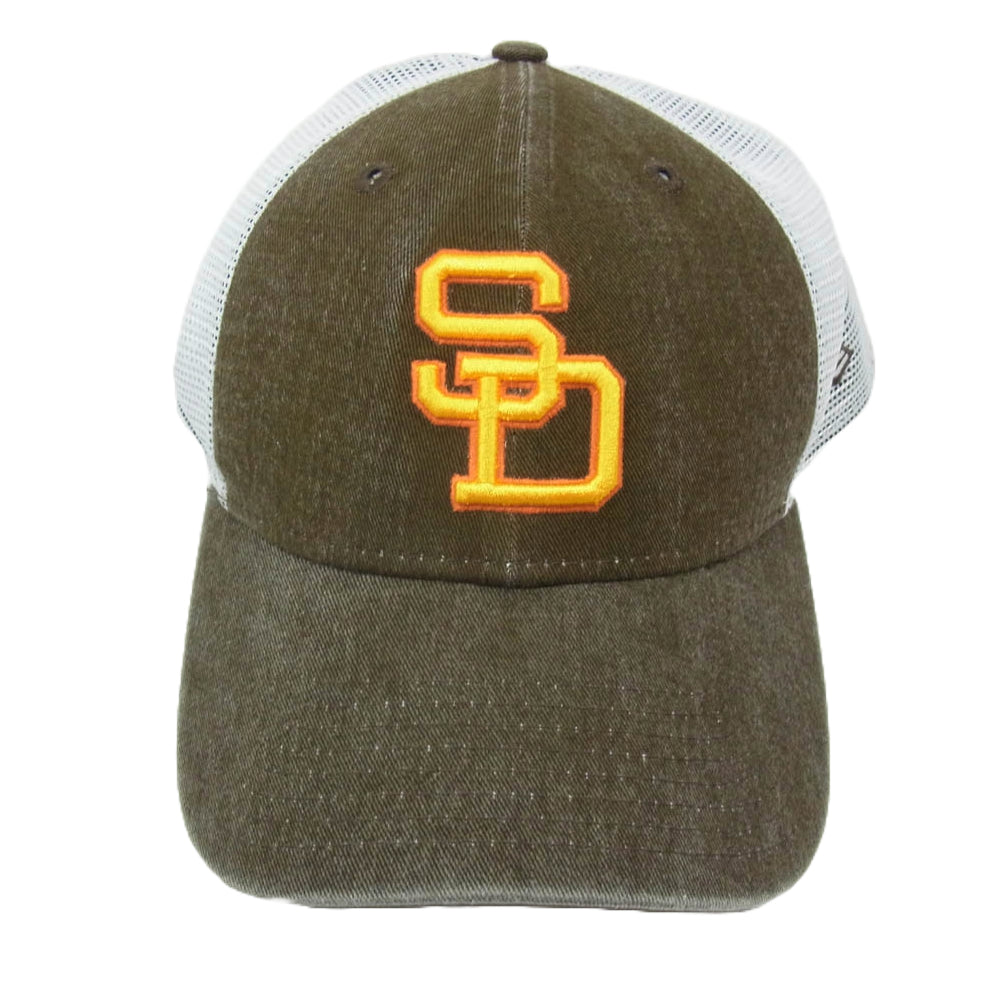 NEW ERA ニューエラ 9FORTY MLB San Diego Padres ユーズド加工 サンディエゴ パドレス ベースボール メッシュ キャップ 帽子 ブラウン系 ONE SIZE【中古】