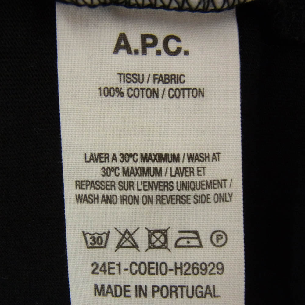 A.P.C. アーペーセー Ｈ26929 Kyle COEIO 半袖 Tシャツ ブラック系 S【中古】