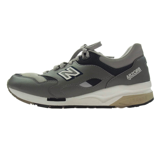 NEW BALANCE ニューバランス CM1600LG 1600 レザー メッシュ スニーカー グレー系 27cm【中古】