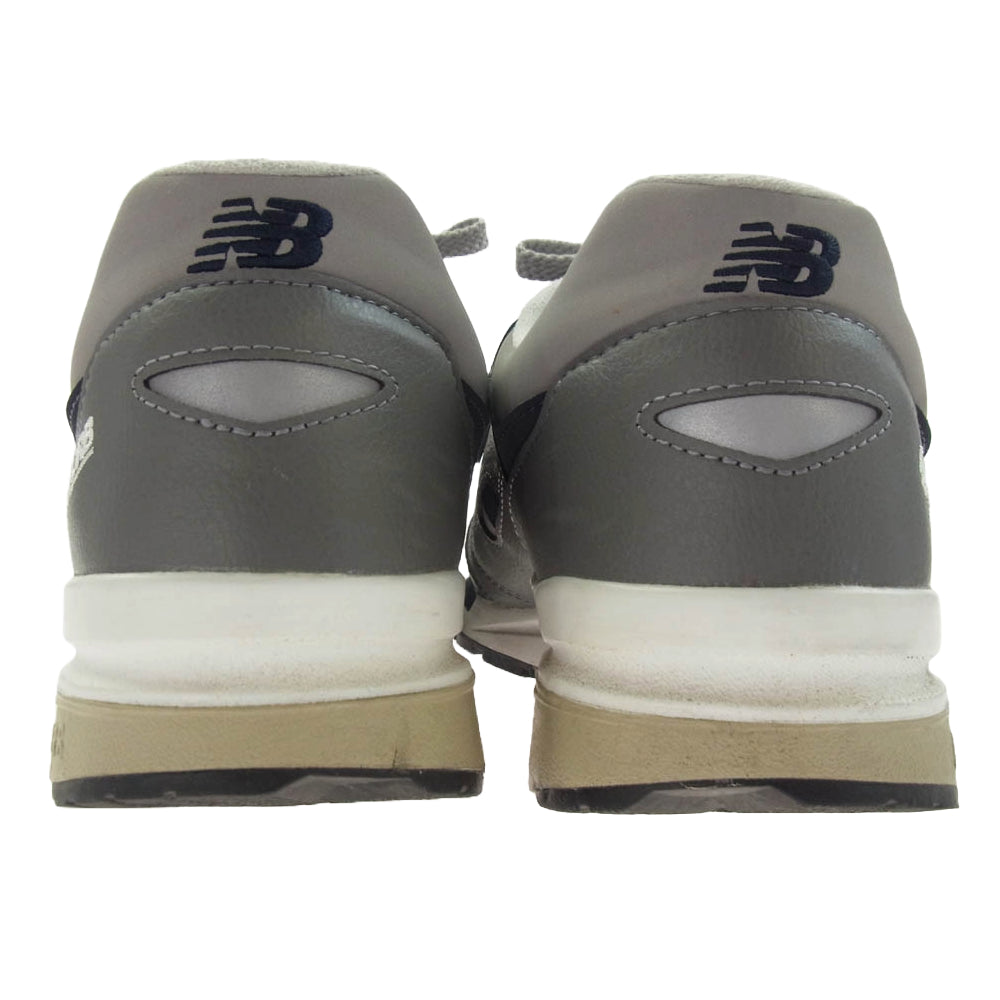 NEW BALANCE ニューバランス CM1600LG 1600 レザー メッシュ スニーカー グレー系 27cm【中古】