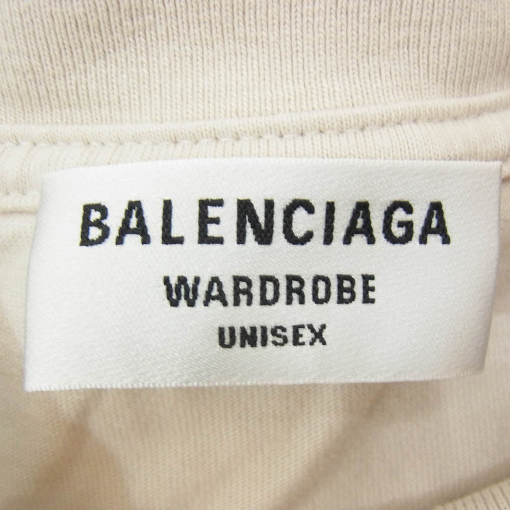 BALENCIAGA バレンシアガ 20SS 612965 TIV54 NEW COPYRIGHT TEE ロゴプリント Tシャツ 半袖カットソー ベージュ系 XS【中古】