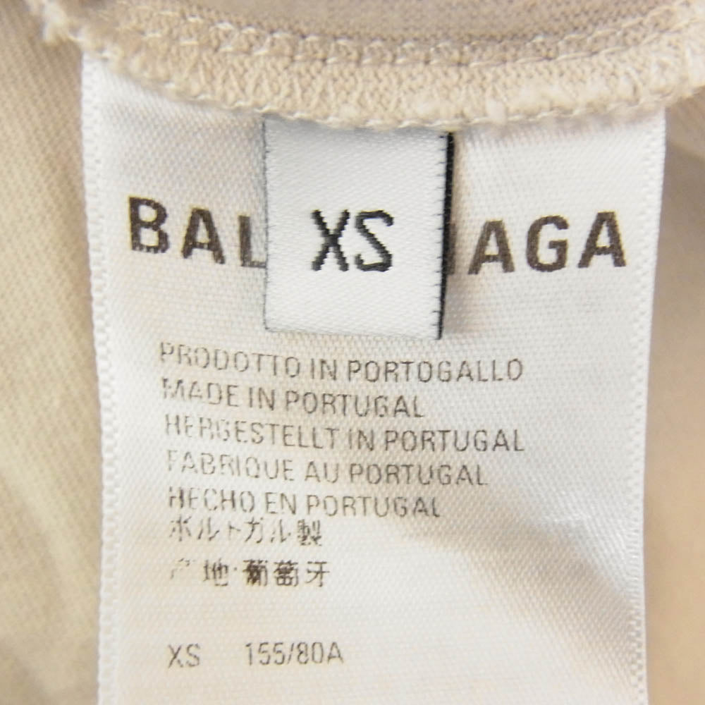 BALENCIAGA バレンシアガ 20SS 612965 TIV54 NEW COPYRIGHT TEE ロゴプリント Tシャツ 半袖カットソー ベージュ系 XS【中古】