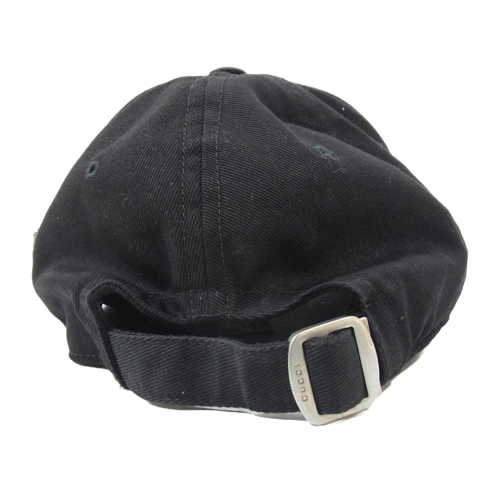 GUCCI グッチ 538565 4HE20 MLB NEW YORK YANKEES ニューヨーク ヤンキース ロゴ GG バタフライ刺繍 ベースボール キャップ 帽子 ブラック系 57 61【中古】