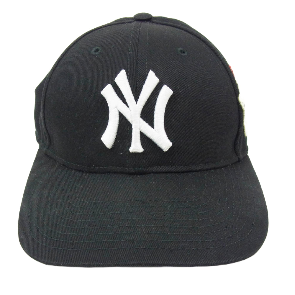 GUCCI グッチ 538565 4HE20 MLB NEW YORK YANKEES ニューヨーク ヤンキース ロゴ GG バタフライ刺繍 ベースボール キャップ 帽子 ブラック系 57 61【中古】