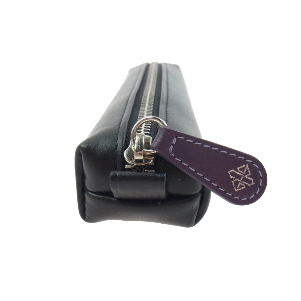 Ettinger エッティンガー ST046ALJ ZIP PEN CASE スターリングコレクション ペンケース　パープル ブラック系【極上美品】【中古】