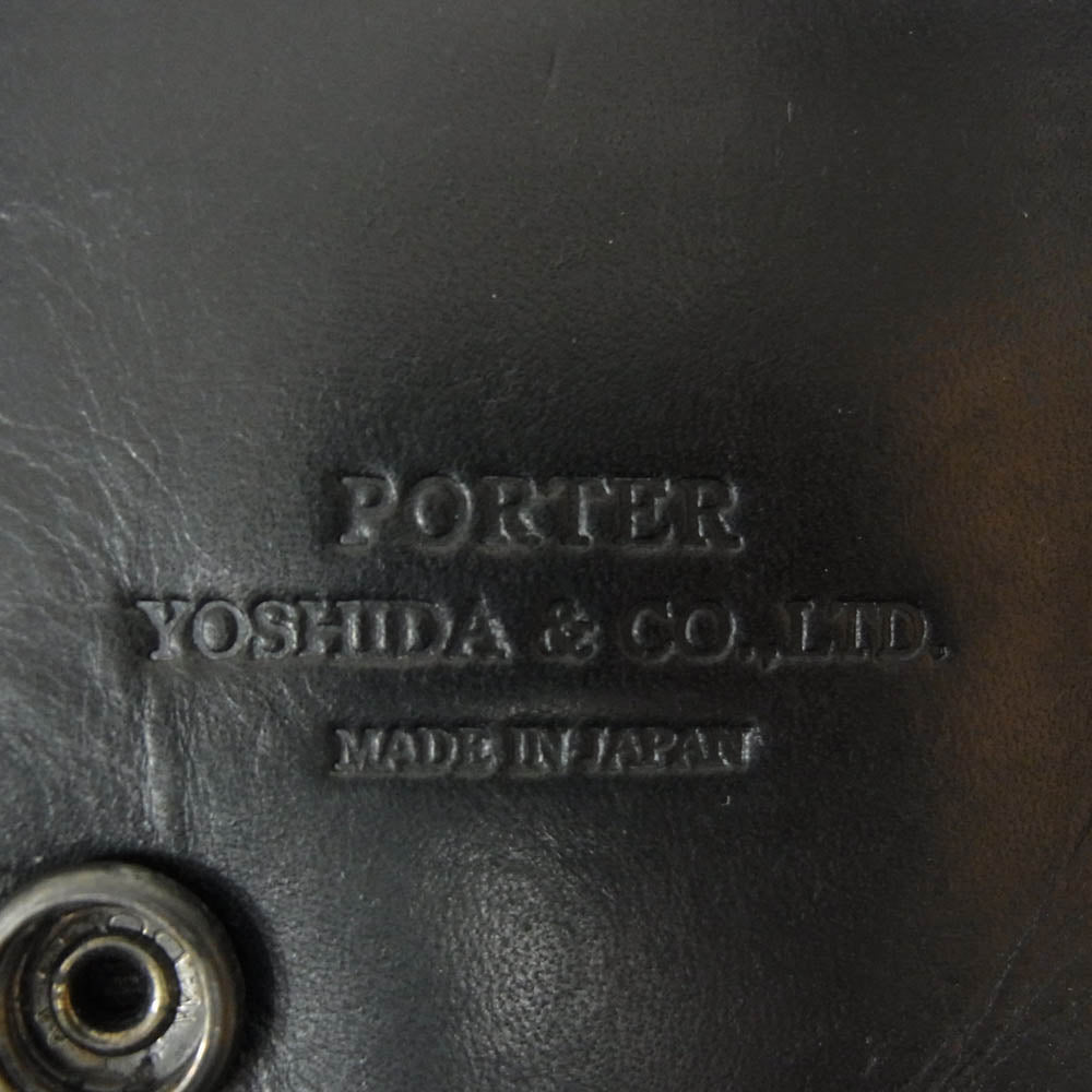 WACKO MARIA ワコマリア × PORTER ポーター TYPE-1 WALLET レザー トラッカー ウォレット ブラック系【中古】