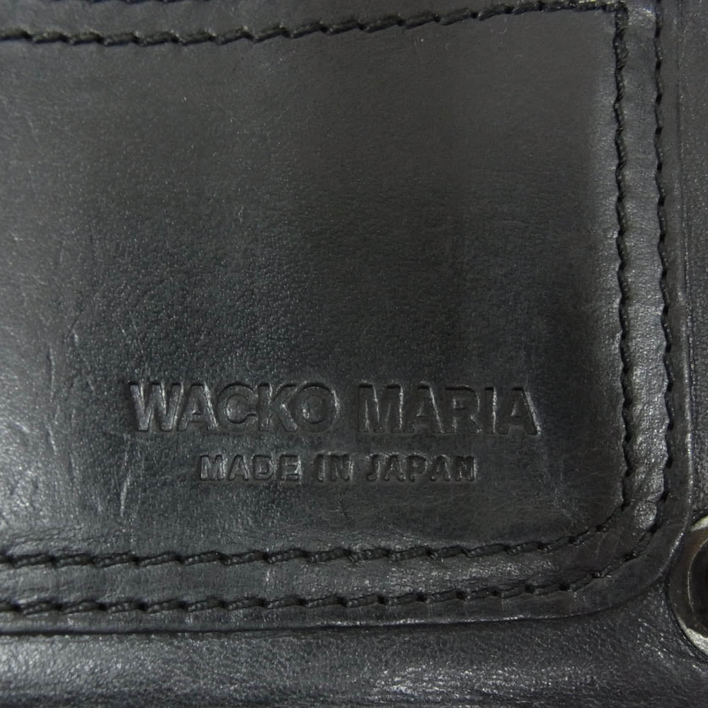WACKO MARIA ワコマリア × PORTER ポーター TYPE-1 WALLET レザー トラッカー ウォレット ブラック系【中古】