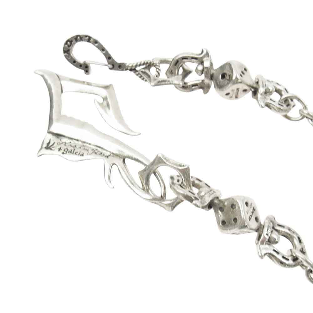 GALCIA ガルシア スワローズ ダイス ウォレットチェーン シルバー系【中古】