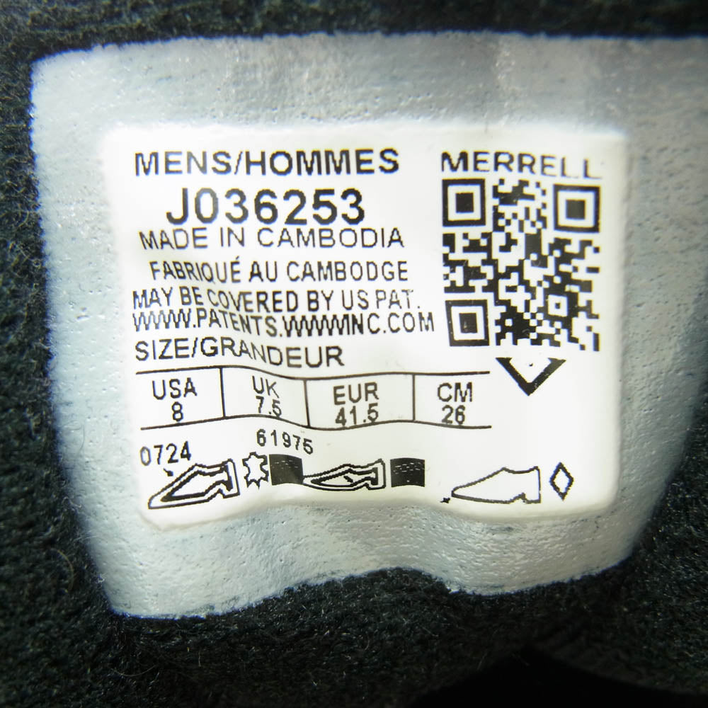 MERRELL メレル J036253 MOAB 3 SYNTHETIC GORE-TEX モアブ 3 シンセティック ゴアテックス スニーカー ブラック系 26cm【中古】