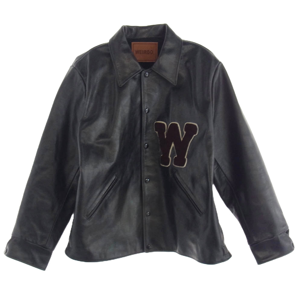 WEIRDO ウィアード WRD-15-AW-01 YETI JACKET イエティ 裏地コーデュロイ 牛革 レザー ジャケット ブラック系 XL【中古】