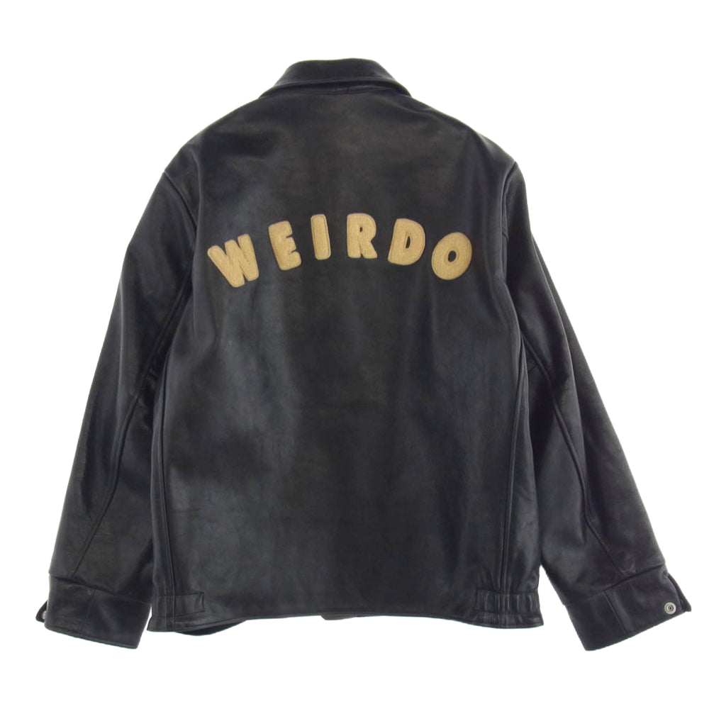 WEIRDO ウィアード WRD-15-AW-01 YETI JACKET イエティ 裏地コーデュロイ 牛革 レザー ジャケット ブラック系 XL【中古】