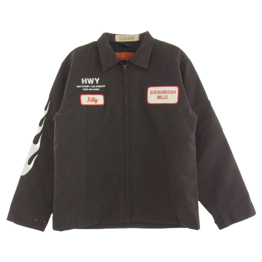 エイチダブリューワイ ×Us Hawg Work Jacket ワッペン ロゴ刺繍  ジャケット ブラウン系 M【中古】