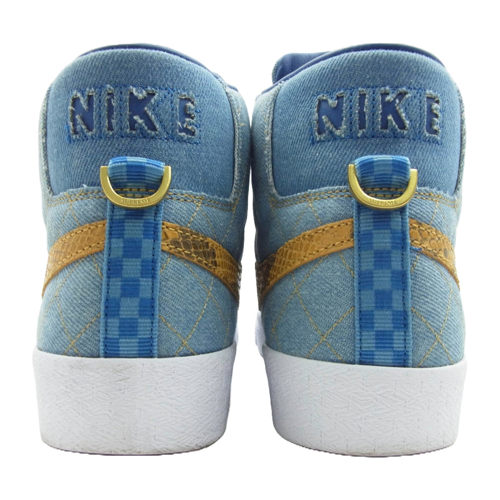 Supreme シュプリーム 22AW DX8421-400 × Nike SB Blazer Mid Denim ナイキ SB ブレーザー ミッド デニム スニーカー 27.5cm【中古】