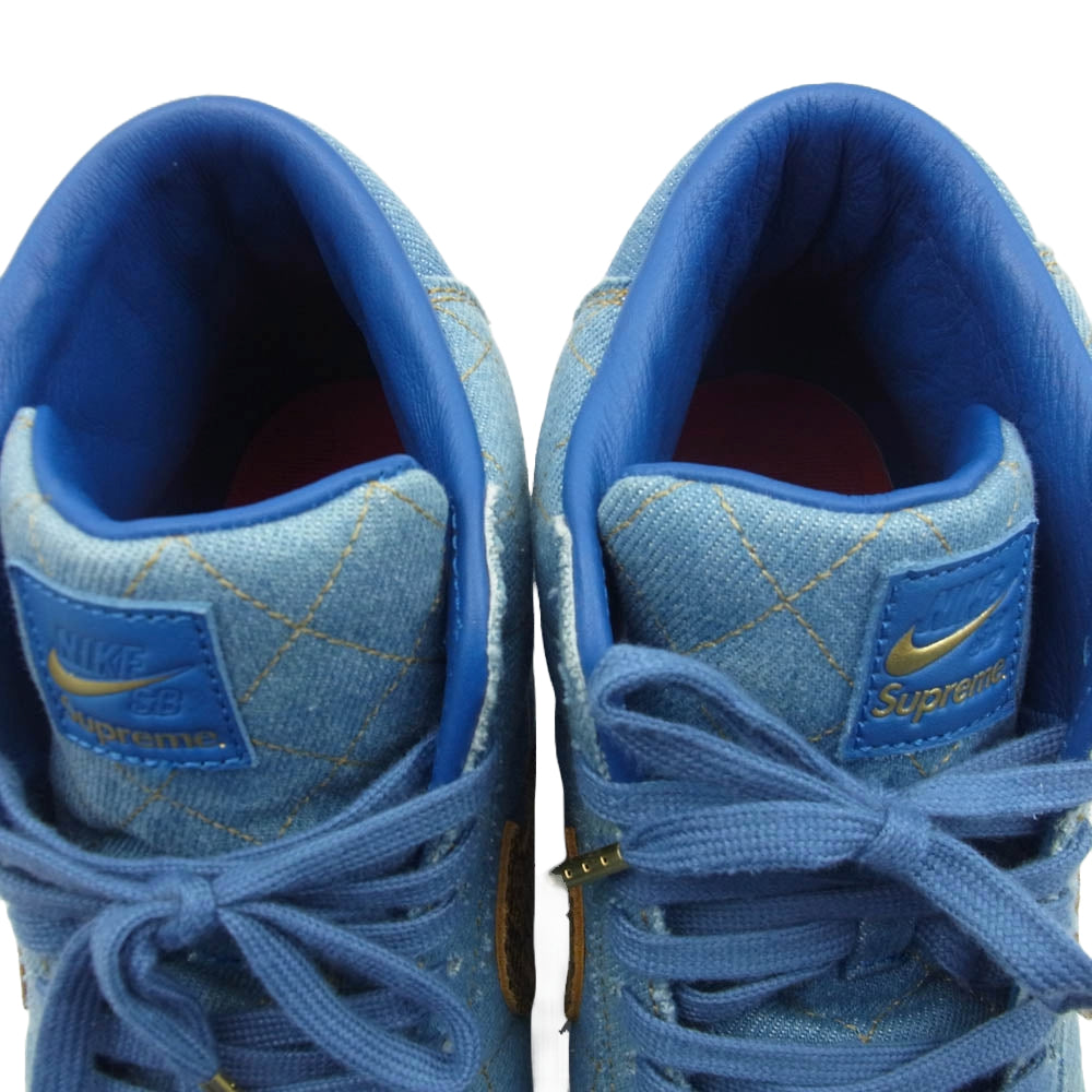 Supreme シュプリーム 22AW DX8421-400 × Nike SB Blazer Mid Denim ナイキ SB ブレーザー ミッド デニム スニーカー 27.5cm【中古】