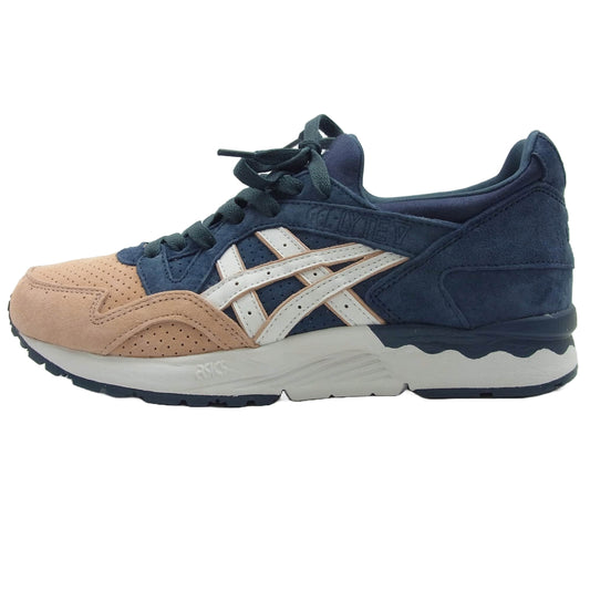 asics アシックス 1201A542-700 × KITH 10TH Gel-Lyte 5 Salmon Toe キス 10TH ゲルライト5 スニーカー ネイビー系 ピンク系 27cm【極上美品】【中古】