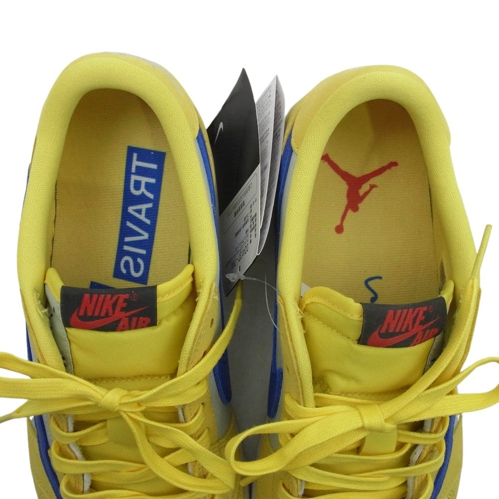 NIKE ナイキ DZ4137-700 フェイクバスターズ鑑定済 Travis Scott Women's Air Jordan 1 Retro Low OG トラヴィススコット ウィメンズ エアジョーダン1 レトロ ロー OG スニーカー イエロー系 28cm【新古品】【未使用】【中古】