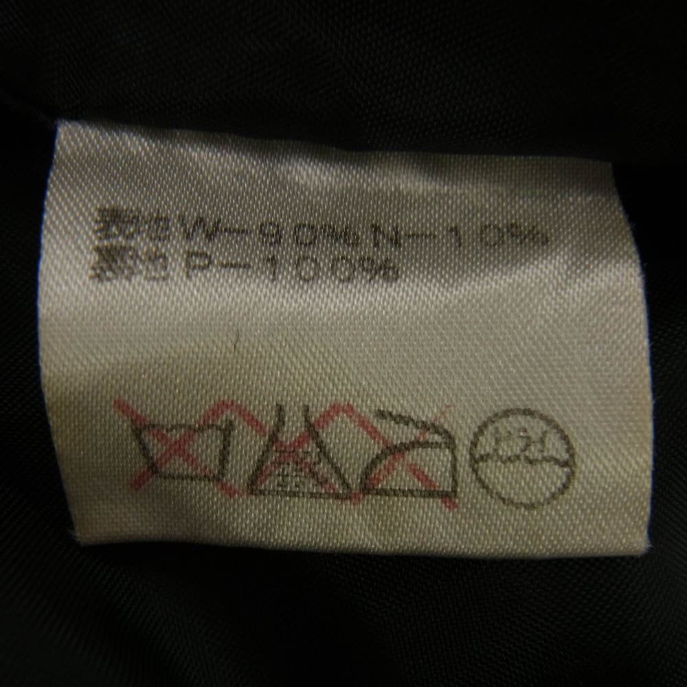 CALEE キャリー ロゴ刺繍 ジップアップ ウール ベスト ブラック系 M【中古】