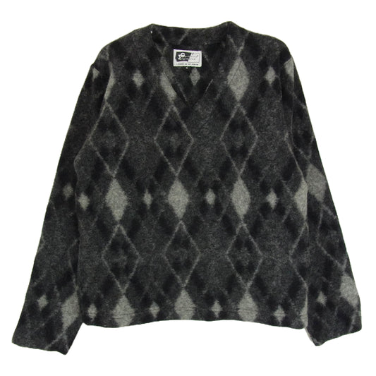 Engineered Garments エンジニアードガーメンツ アーガイル Vネック セーター ニット ブラック系 S【中古】