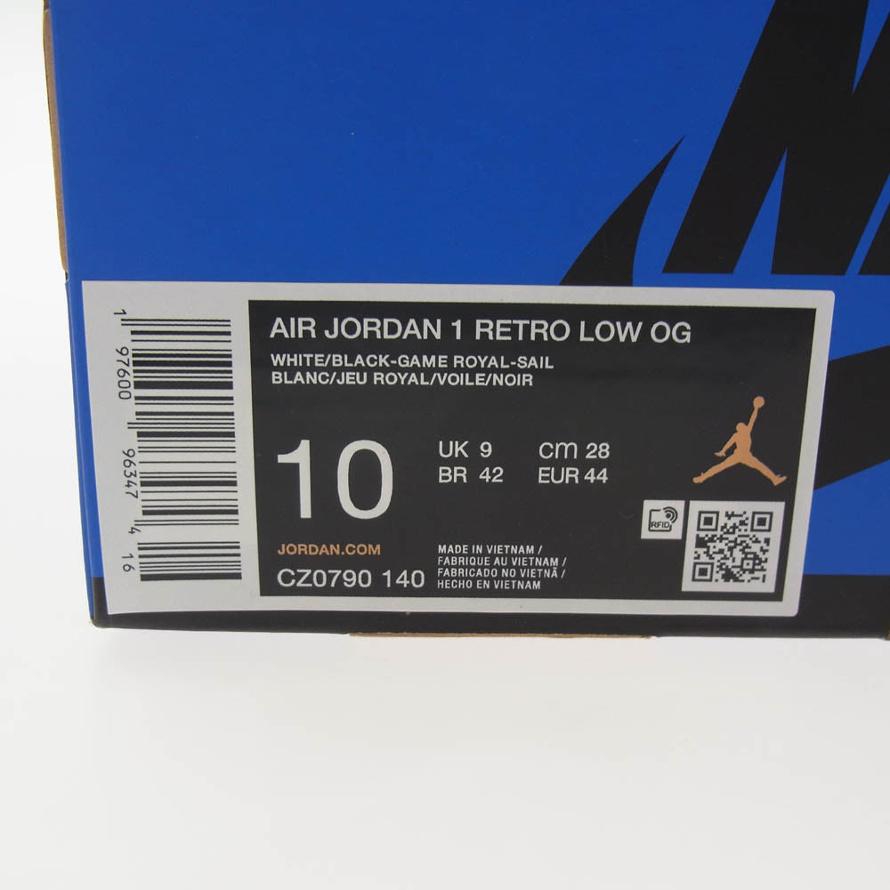 NIKE ナイキ CZ0790-140 AIR JORDAN 1 RETRO LOW OG エアジョーダン 1 レトロ ロー スニーカー ブラック系 ブルー系 28cm【新古品】【未使用】【中古】