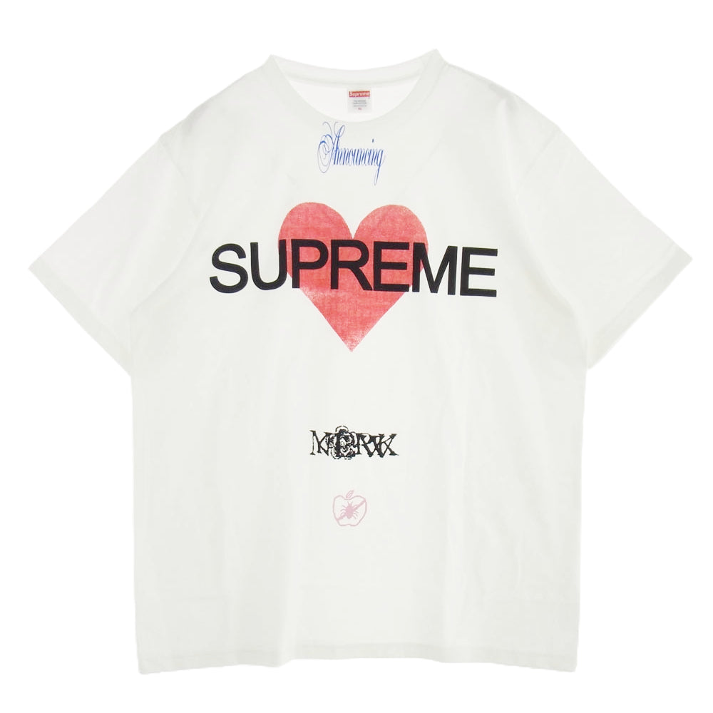 Supreme シュプリーム 25SS Announcing Tee アナウシング フロントプリント Tシャツ 半袖カットソー ホワイト系 XL【新古品】【未使用】【中古】