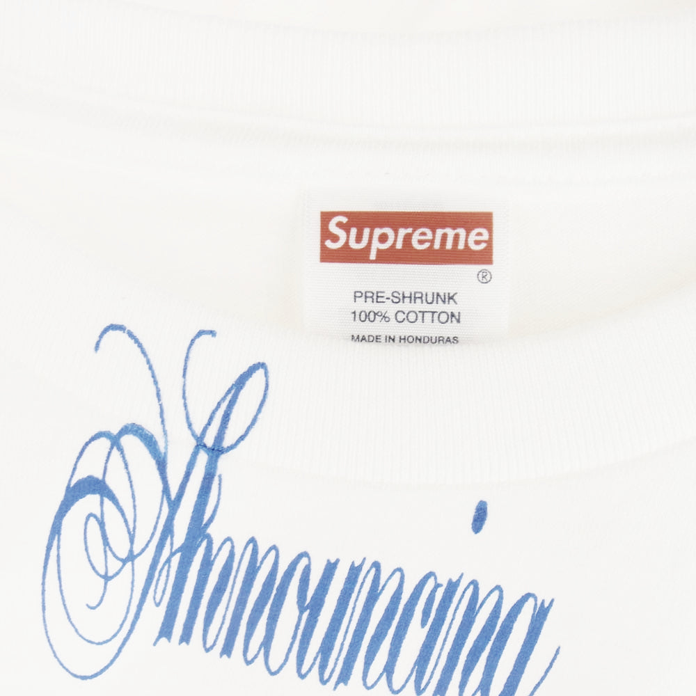 Supreme シュプリーム 25SS Announcing Tee アナウシング フロントプリント Tシャツ 半袖カットソー ホワイト系 XL【新古品】【未使用】【中古】