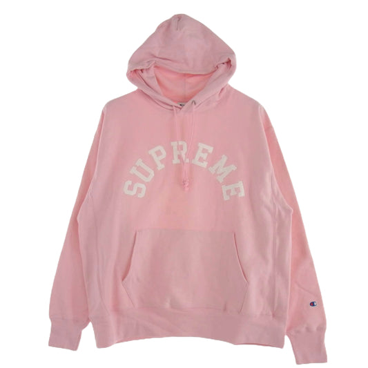 Supreme シュプリーム 25SS × Champion チャンピオン Hooded Sweatshirt フーデッド スウェットシャツ プルオーバー パーカー ピンク系 XL【新古品】【未使用】【中古】