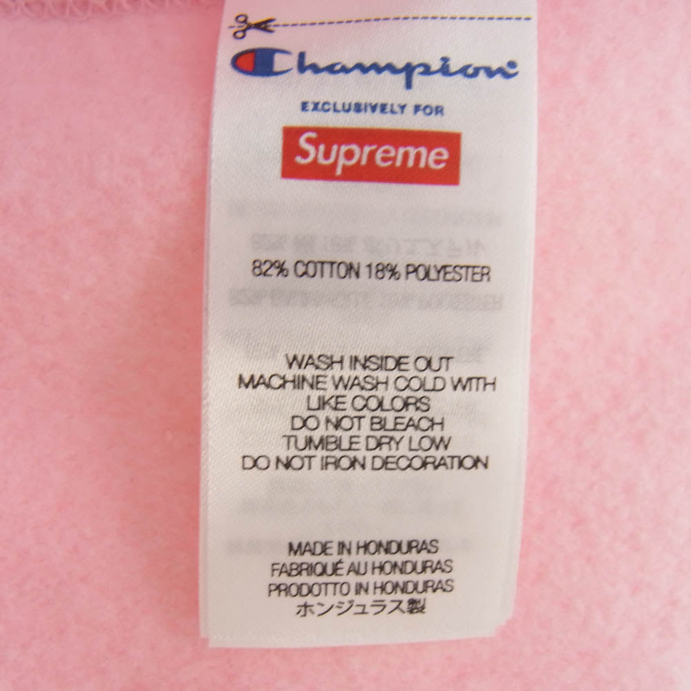 Supreme シュプリーム 25SS × Champion チャンピオン Hooded Sweatshirt フーデッド スウェットシャツ プルオーバー パーカー ピンク系 XL【新古品】【未使用】【中古】