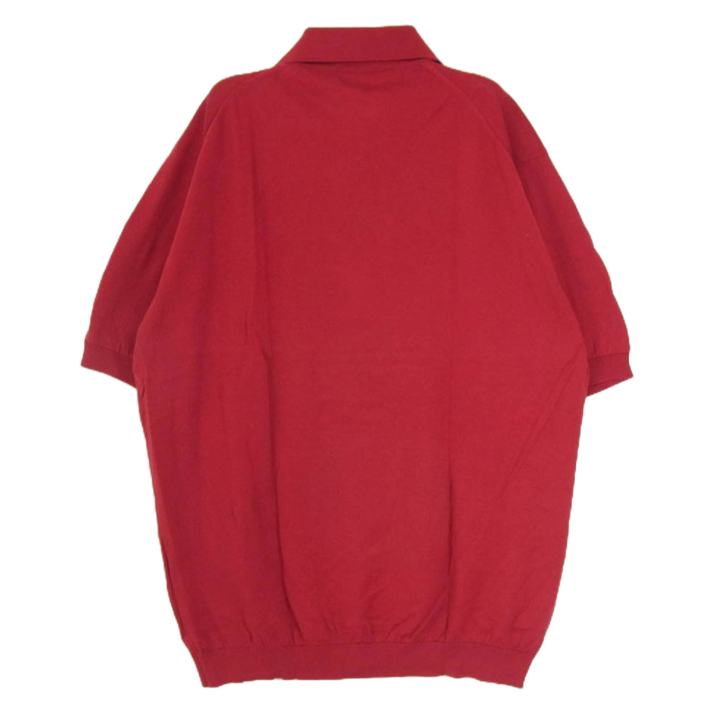 JOHN SMEDLEY ジョンスメドレー 半袖 ニット ポロシャツ レッド系 XL【極上美品】【中古】