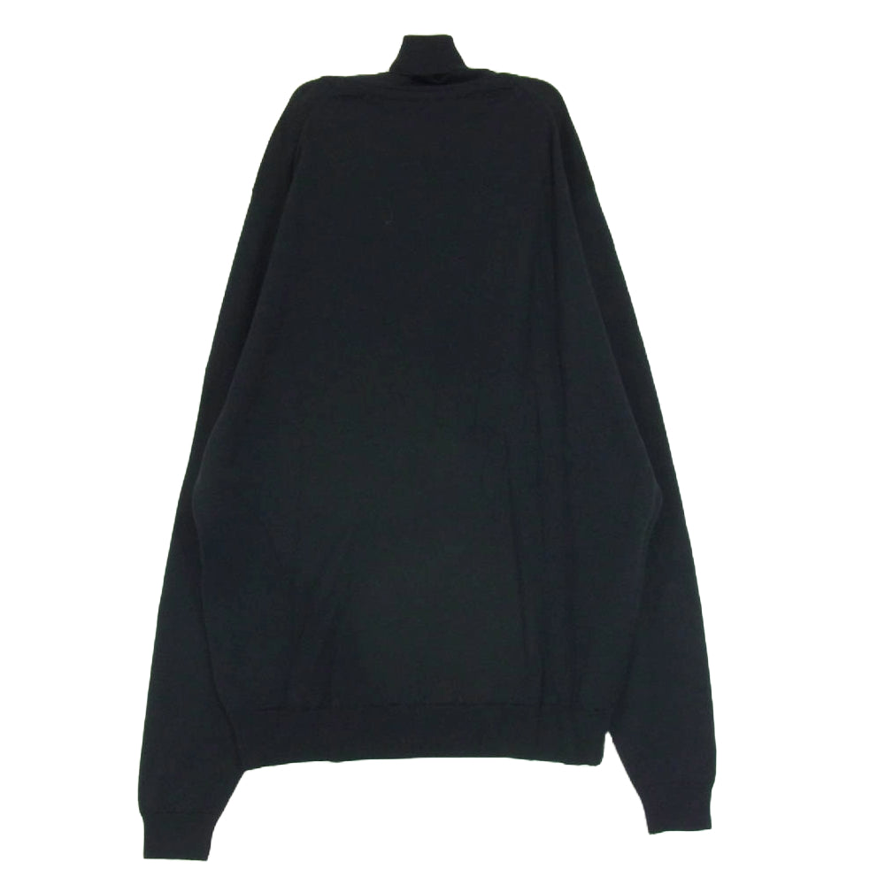 JOHN SMEDLEY ジョンスメドレー Cherwell Standard Fit Roll Neck Sweater チャーウェル タートルネック ニット 長袖 ブラック系 XL【極上美品】【中古】